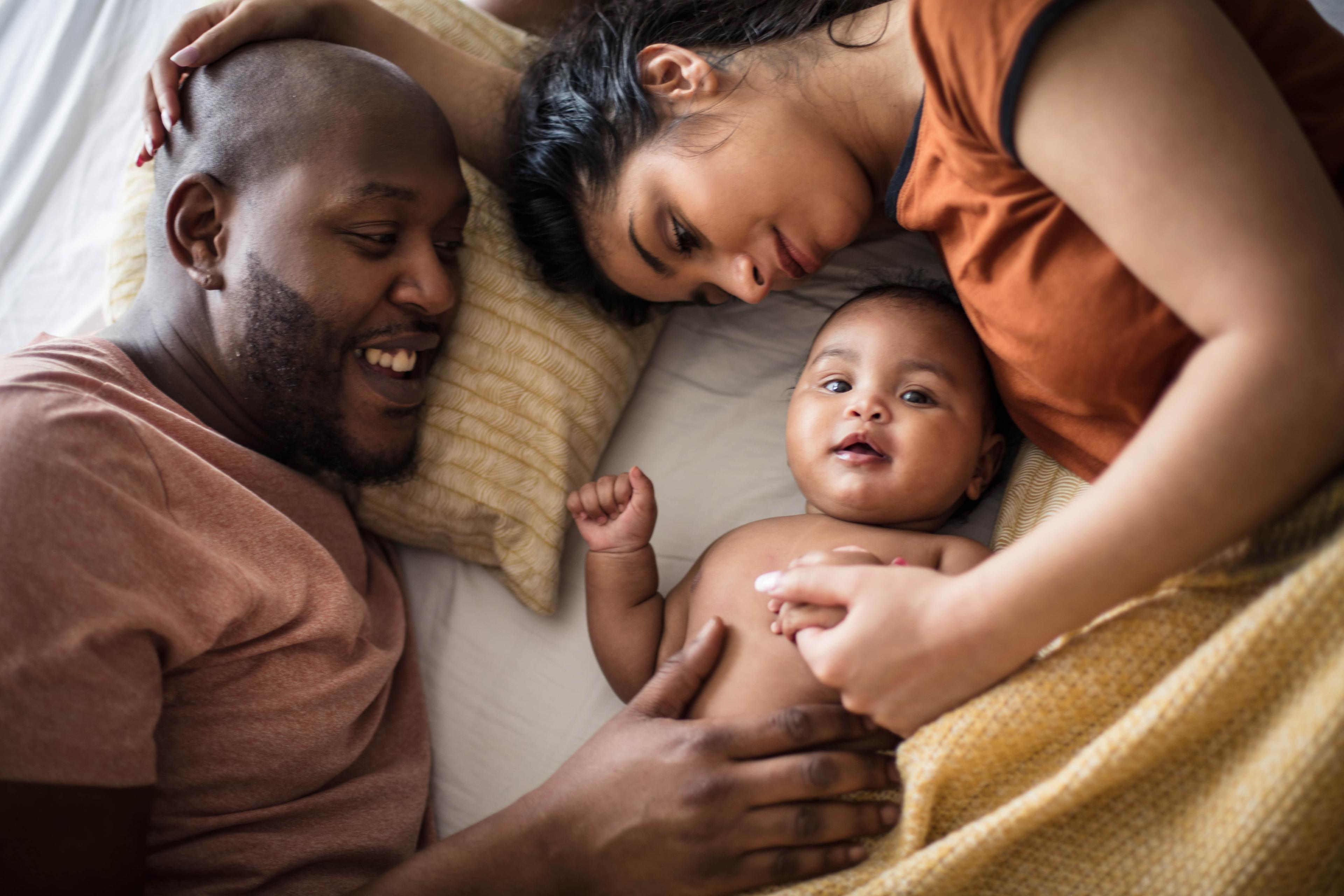 Black hetero parents and baby
